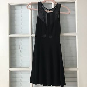 Little black dress with mesh detailing